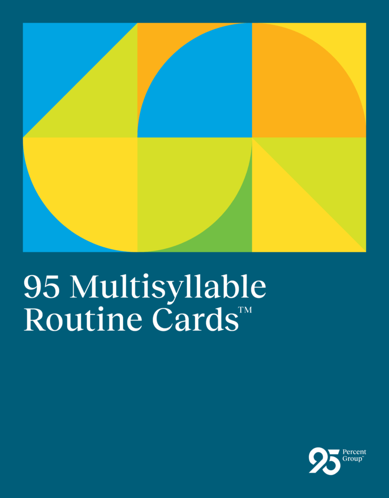 Book cover titled Multisyllable Routine Cards.